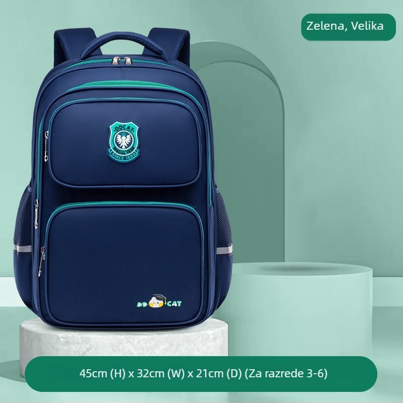 Školski ruksak za osnovnu školu – ultra-lagan, zaštita kralježnice, vodootporan Oxford materijal, ergonomski stražnji panel, za 3-4. razred