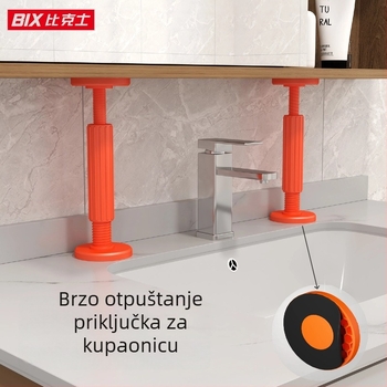 Podržna šipka od nehrđajućeg čelika za ormarić u kupaonici, Powerful Factory, moderni minimalistički stil, namijenjeno garderobi