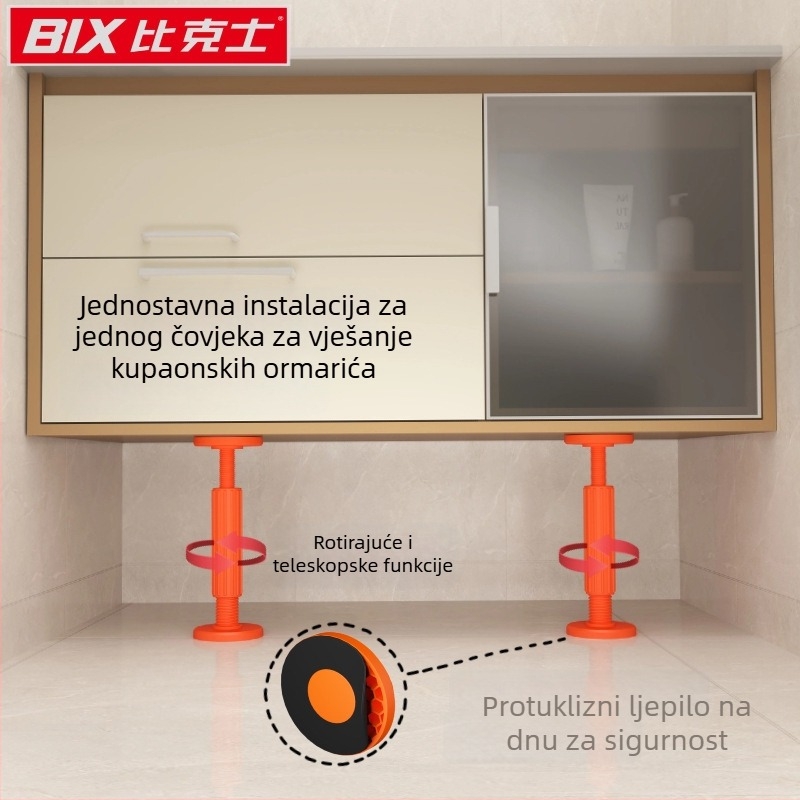 Podržna šipka od nehrđajućeg čelika za ormarić u kupaonici, Powerful Factory, moderni minimalistički stil, namijenjeno garderobi