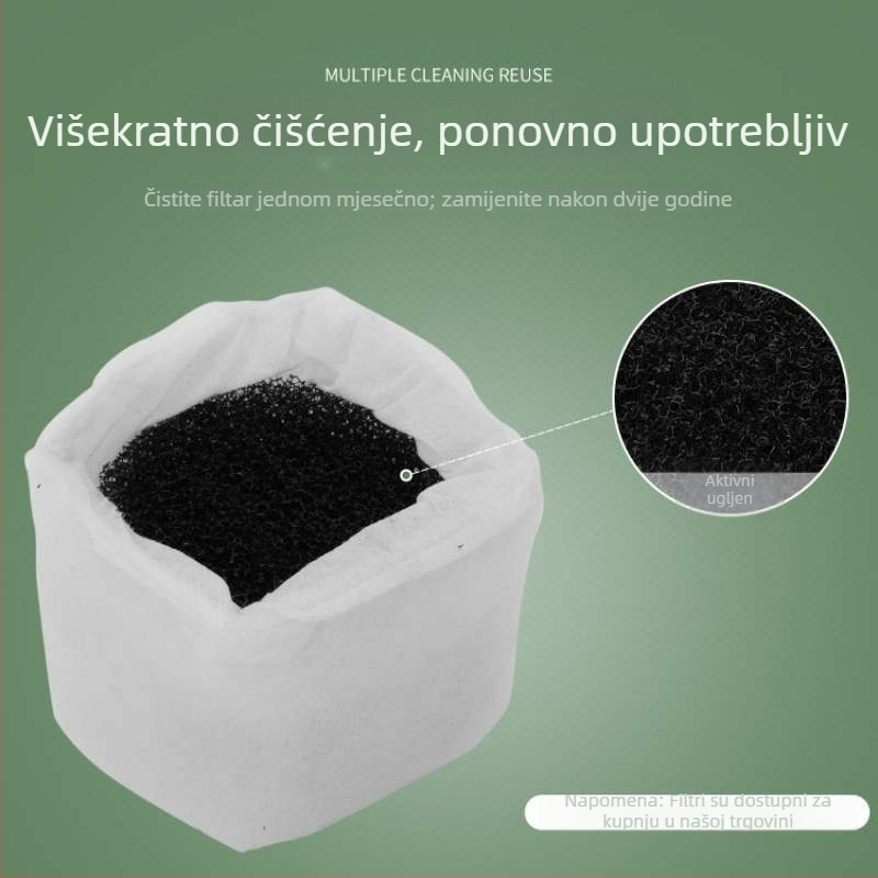 Desktop čistac zraka s negativnim ionima i UV dezinfekcijom, USB napajanje, tih do 36 dB, pogodan za prostor do 20 m²