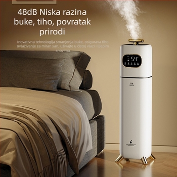 Podni ultrazvučni ovlaživač zraka i pročišćivač za dom, 41–60 m², spremnik 6.1–10 L, 1 izlaz pare, daljinsko upravljanje, tajmer >8 sati