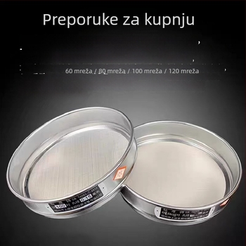 Sito za prašak i brašno od nehrđajućeg čelika 304 – ručno izrađeno filtrirajuće mrežice za biljne praške, kinesku medicinu i tamjan