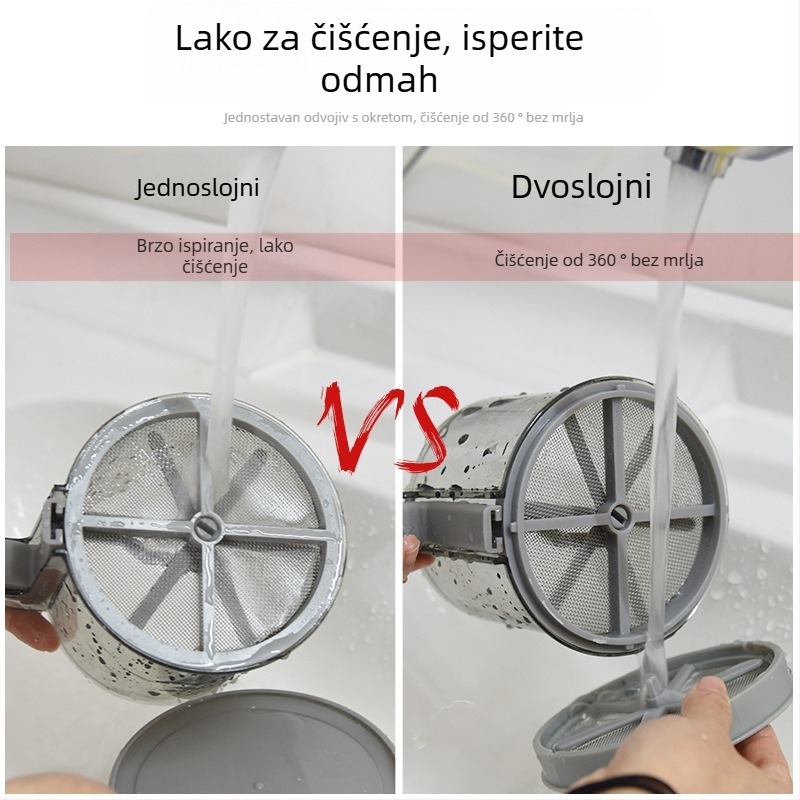 Ručni dvostruko sito za brašno – Yuehua, poluautomatno filtriranje, mrežno sito za pečenje