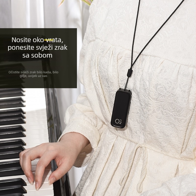 Čistač zraka u stilu ogrlice, prijenosni, negativni ioni, model TS-2201, USB 2W, 5V, koncentracija iona 1000