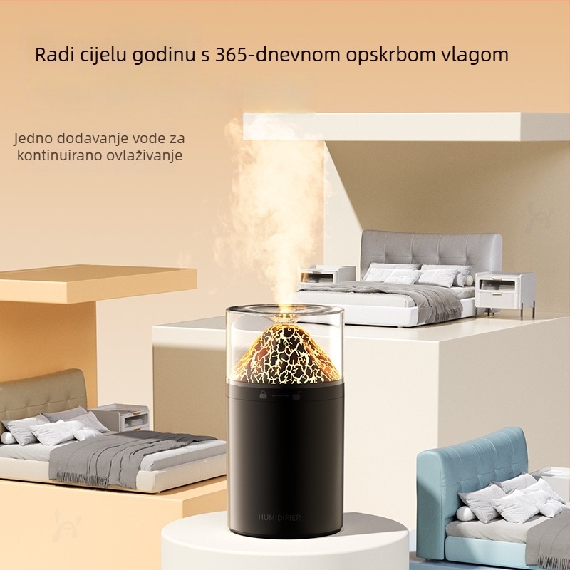 Kućni ovlaživač zraka, tih, prijenosni stolni mini pročišćivač zraka – Model R15, spremnik 2.6–4.0 L, doseg 41–60 m², 5 W, USB napajanje