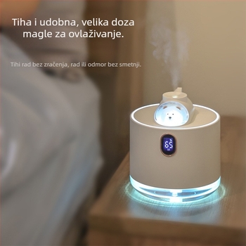 D11 stolni mini ovlaživač zraka, model D11, pogodan za prostorije do 10 m², spremnik vode ≤ 0,5 L, 1 izlaz magle, tajmer 2–8 sati