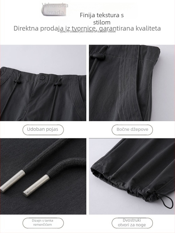 Ženske cargo hlače - visoki struk, opušten kroj, dužina hlača, spandex mikroelastičnost, ulični stil