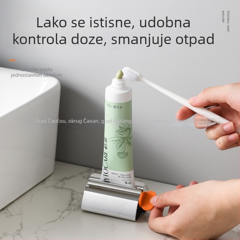 Ručni istisivač zubne paste od nehrđajućeg čelika – kupaonski alat, ručna upotreba, brend SDE