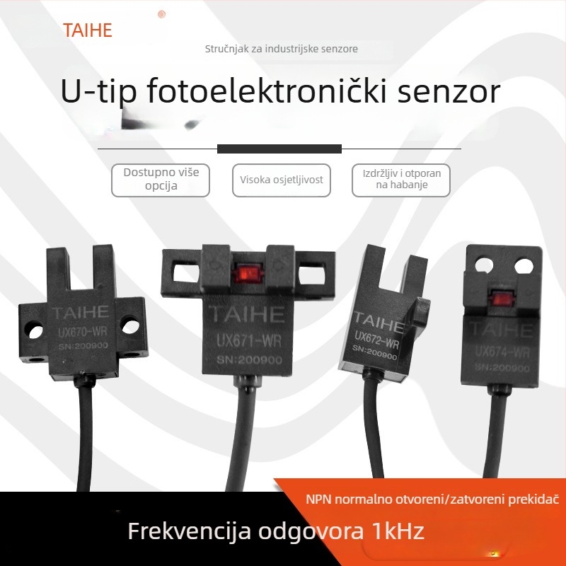 Fotoelektrični prekidač tipa U s utorom UX670-WR/UX671/UX672/UX674A-WR s kabelskim senzorom