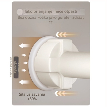 Teleskopska šipka za garderobu bez bušenja, vješanje odjeće, prečka za garderobu, čvrsto učvršćivanje