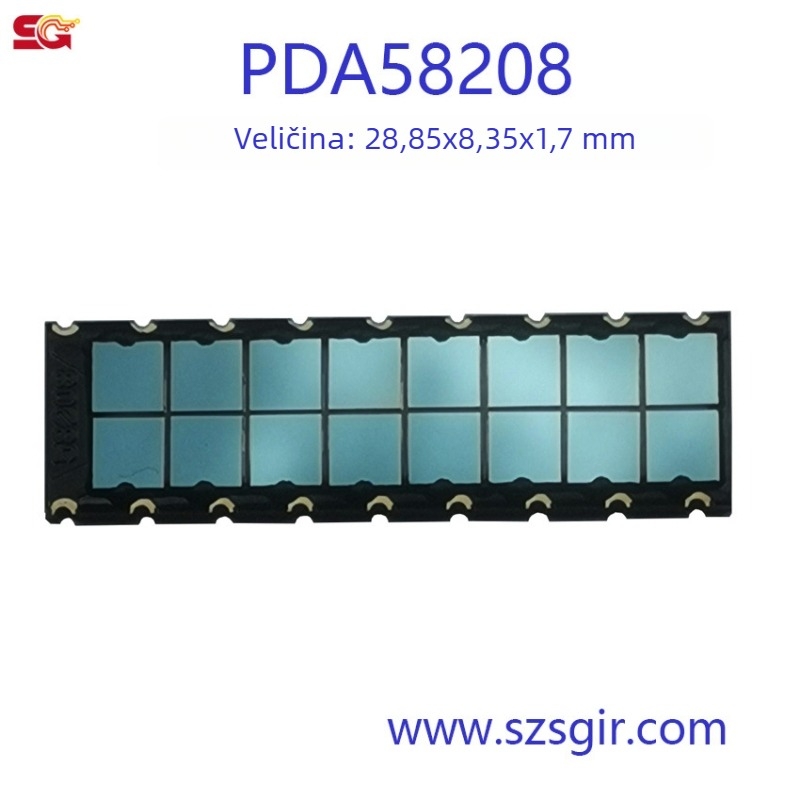 Shuguan PDA serija, 16-kanalni niz fotodioda, PDA58208, konfiguracija 2×8, silicij fotodiodni senzor