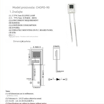 Senzor krvnog oksigena za vrh prsta – blisko infracrveni 660–905 nm, višekanalni, optički put kroz vanjski optički put, jednopulsni način