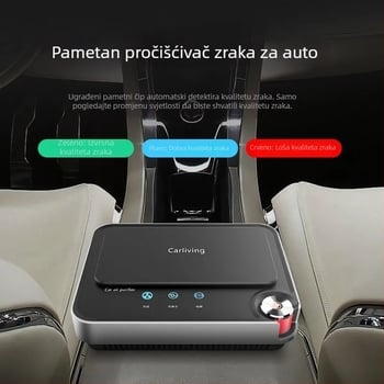 Automobilski pročišćivač zraka, model Q8, snaga 6W, napajanje 12V, koncentracija negativnih iona 2000