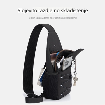 OSOCE muška crossbody torba – svila, vodootporna, prozračna, antibakterijska, podstava poliester