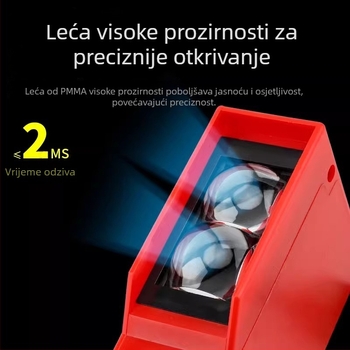 Senzor fotoelektrični za rampu s dalekim dometom, podesivom difuznom refleksijom i infracrvenim otkrivanjem ljudskog tijela
