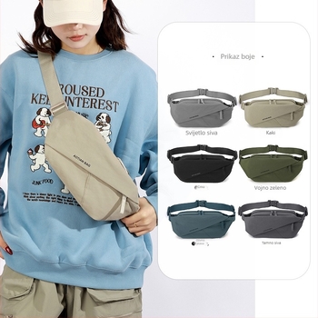 Muška crossbody torbica za prsa, gradski minimalistički stil — Oxford platno, prozračna, vodootporna, ultralak