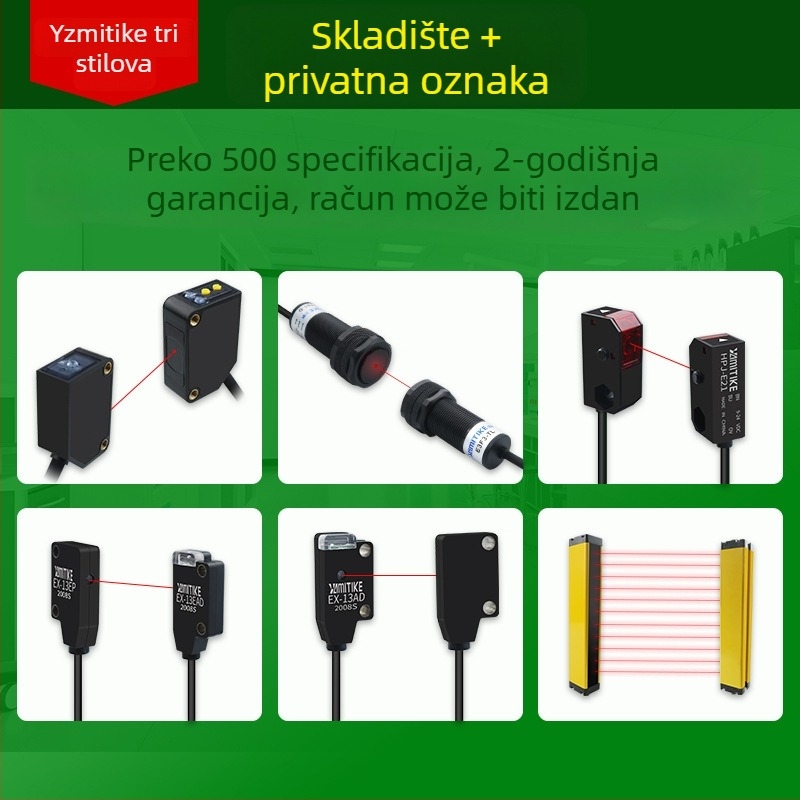 Sanwu HPJ-T serija fotoelektrični prekidač, infracrveni fotoelektrični senzor, radna temperatura -25 do 55°C, nazivni tok 0,015 A, minimalna narudžba 2 kom.