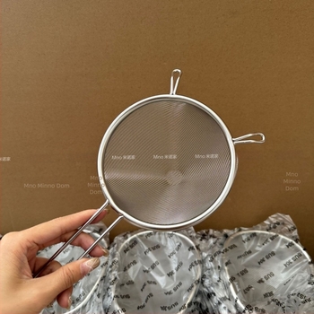 Minnow Home 304 nehrđajući čelik dvostruko uši filter za filtriranje sojinog mlijeka, sokova, riblje juhe i brašna — zaštita od opeklina, moderni minimalistički stil