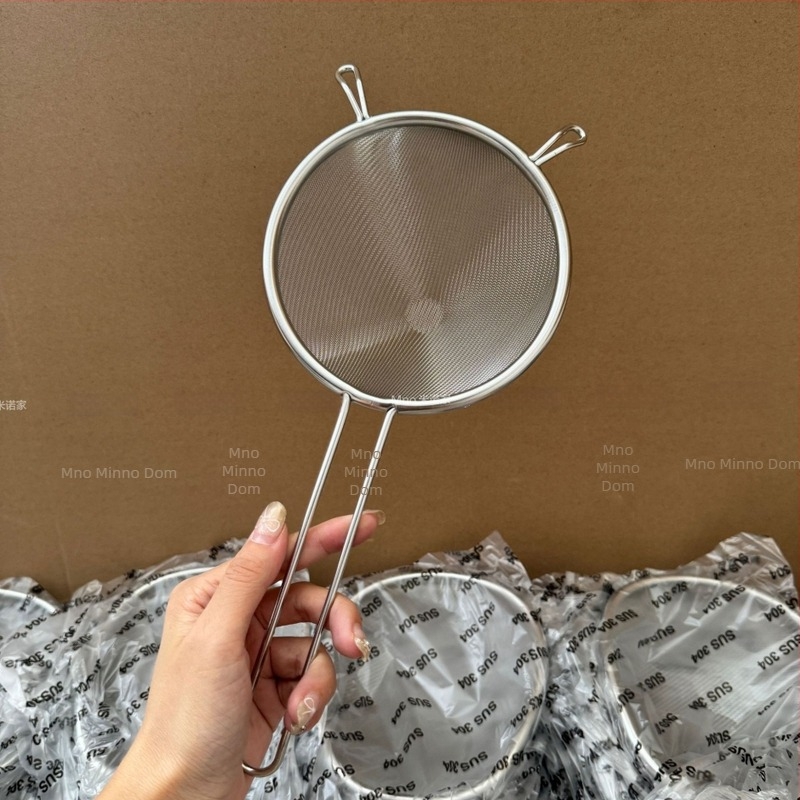 Minnow Home 304 nehrđajući čelik dvostruko uši filter za filtriranje sojinog mlijeka, sokova, riblje juhe i brašna — zaštita od opeklina, moderni minimalistički stil
