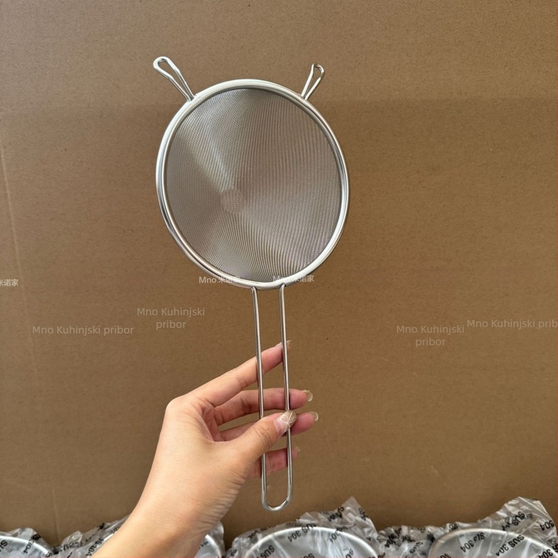 Minnow Home 304 nehrđajući čelik dvostruko uši filter za filtriranje sojinog mlijeka, sokova, riblje juhe i brašna — zaštita od opeklina, moderni minimalistički stil
