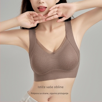 Wrap Bra/Bandeau | 80–90% Poliester | Trokutasta košarica | Prozračan, Bezšivni, Podrška, Termalno, Duboki leđa, Slatki stil