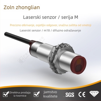M-serijski laserski senzor: M18 diffuse reflection, M12 Through-Beam, M8 DC three-wire, M6-3 photoelectric switch