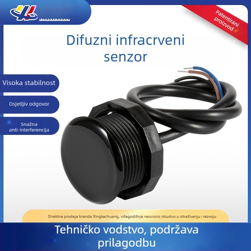 Daljinski difuzni refleksijski infracrveni senzor za vanjsku upotrebu, pametni senzor kanta za smeće, fotoelektrični senzor
