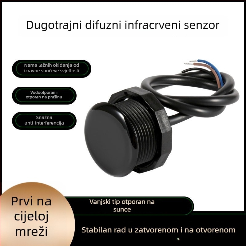 Daljinski difuzni refleksijski infracrveni senzor za vanjsku upotrebu, pametni senzor kanta za smeće, fotoelektrični senzor