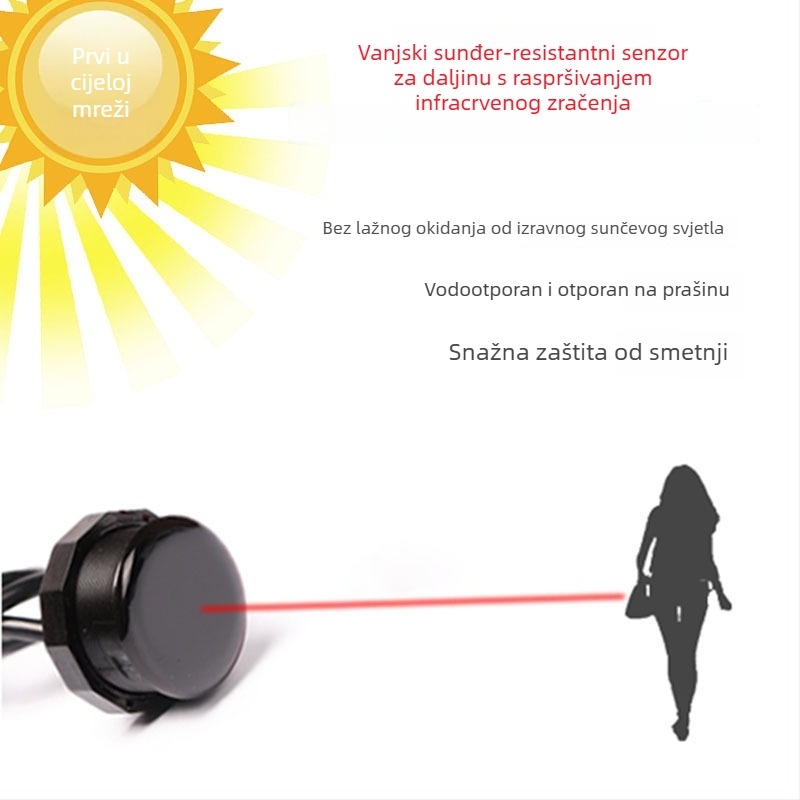 Daljinski difuzni refleksijski infracrveni senzor za vanjsku upotrebu, pametni senzor kanta za smeće, fotoelektrični senzor