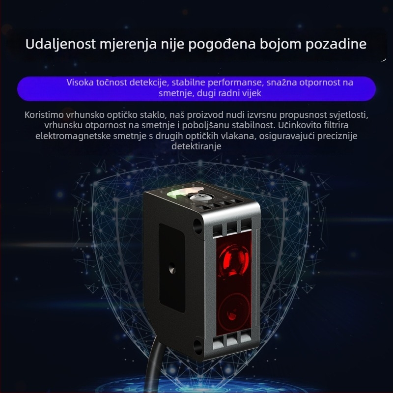 G3010 laserski fotoelektrični prekidač s potiskom pozadine, domet detekcije do 4 m, IR svjetlo, 24 V, IP65, 2 ms