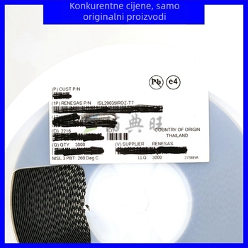 Renesas Isl29035iroz-t7 Digitalni senzor za svjetlo, DFN6 pakiranje, 550 nm