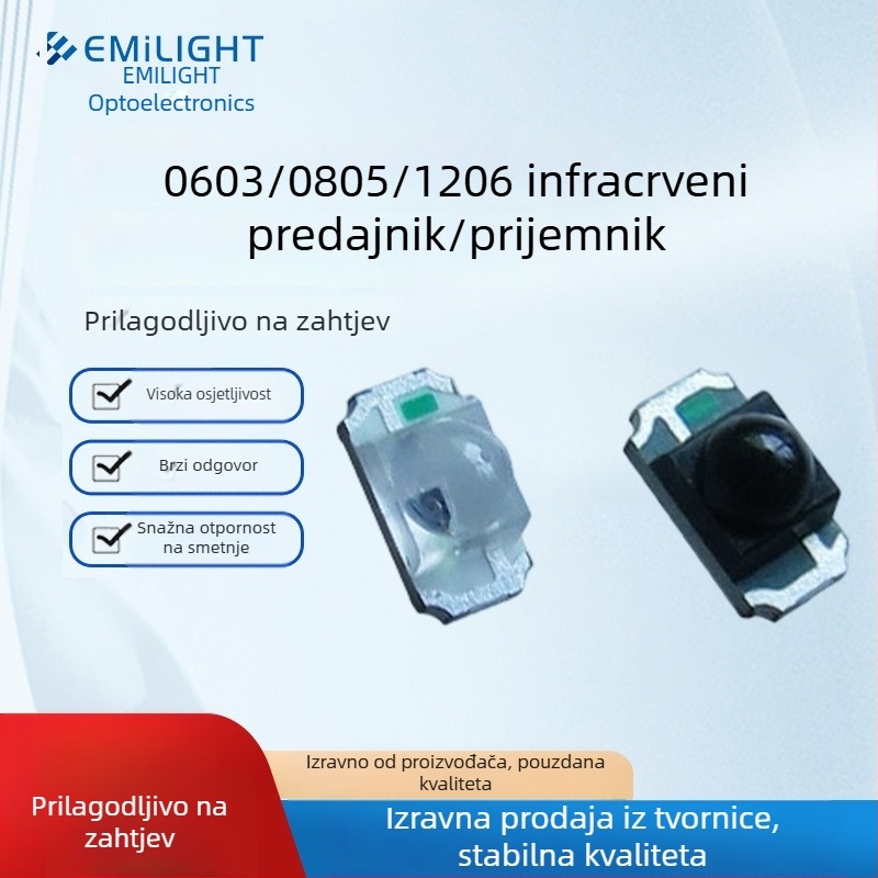 Par infracrvenih emitera i prijemnika – IR senzor kroz snop, IR prijamna glava