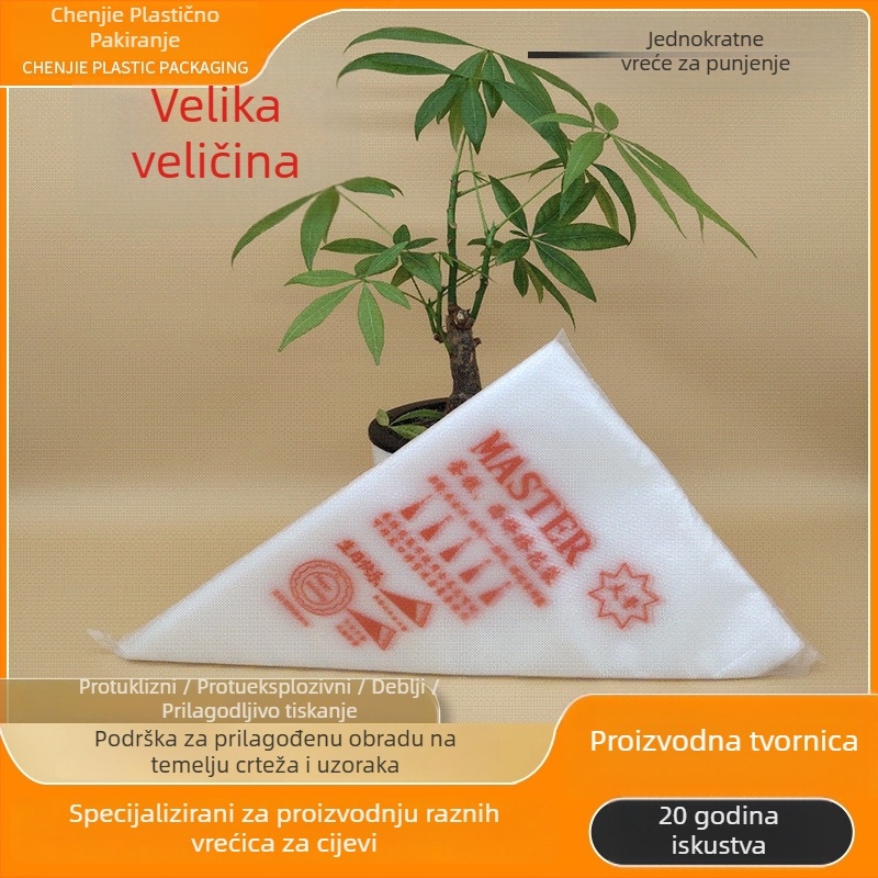 Chenjie HDPE jednokratna vrećica za ukrašavanje, 100 kom, za mliječnu kremu i ukrašavanje torti