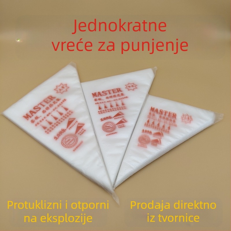 Chenjie HDPE jednokratna vrećica za ukrašavanje, 100 kom, za mliječnu kremu i ukrašavanje torti