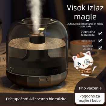 Yancai tiho ovlaživač zraka za dom i ured - 10 L spremnik, 3 mlaznice pare, pogodan za spavaću sobu i dnevni boravak