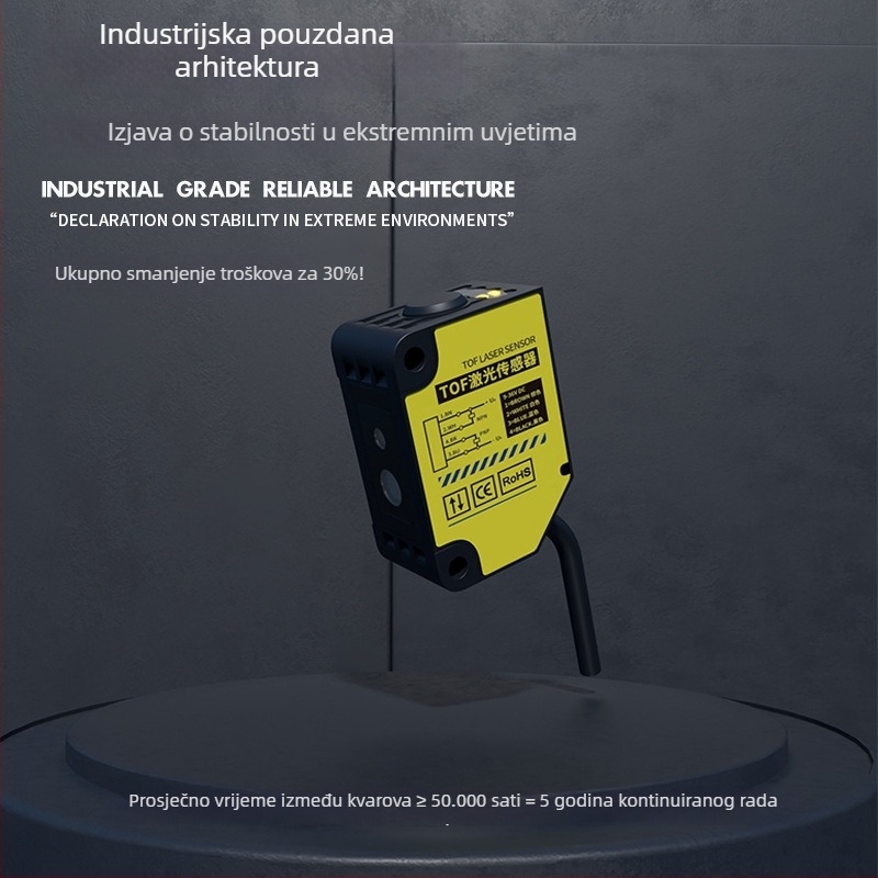 Kajit TOF fotoelektrični senzor, 35 m, suzbijanje pozadine, precizno pozicioniranje, prepoznavanje udaljenosti jednim dodirom i inteligentno učenje