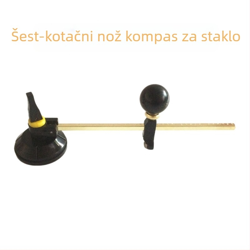 Šestokraki valjkasti stakleni kružni rezač s dijamantnim vrhom za precizno bušenje kružnih rupa