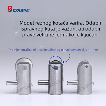 Bohle kotač za rezanje stakla, precizna cilindrična srebrna oštrica i držač noža