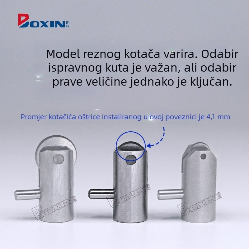 Bohle kotač za rezanje stakla, precizna cilindrična srebrna oštrica i držač noža