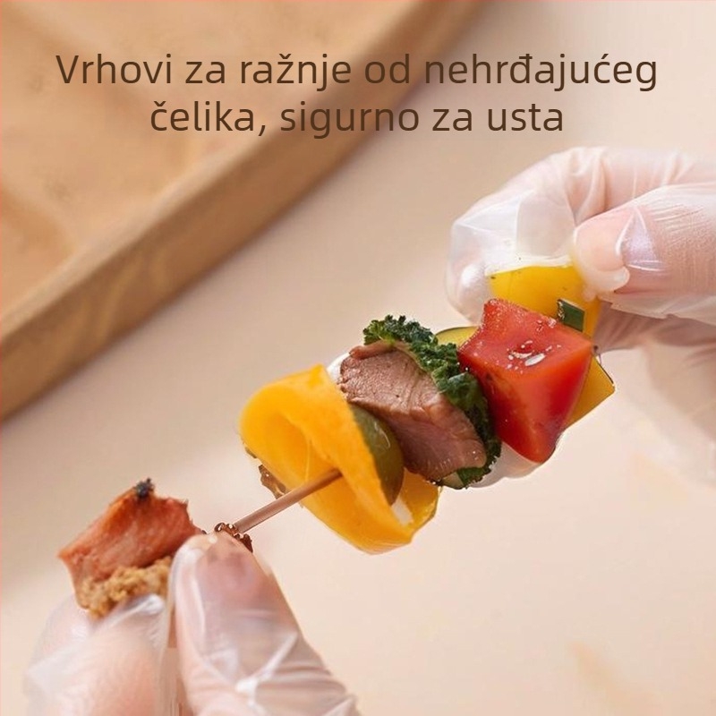 Air fryer kružna mreža za ražnjiće - nehrđajući čelik, prijenosna, odvojiva, lako se čisti (Oblik: Kružni; Materijal: Nehrđajući čelik; Funkcije: Prijenosno, Odvojivo)