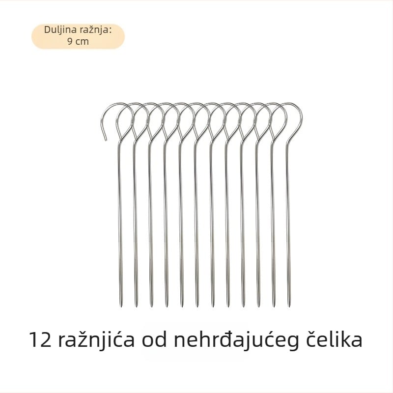Air fryer kružna mreža za ražnjiće - nehrđajući čelik, prijenosna, odvojiva, lako se čisti (Oblik: Kružni; Materijal: Nehrđajući čelik; Funkcije: Prijenosno, Odvojivo)