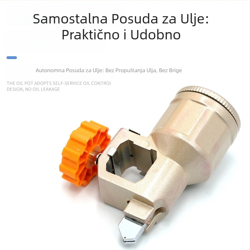 Rezač stakla s T-oblikim potisnim nožem, aluminijska legura, rezna debljina 3–15 mm, namijenjeno rezanju stakla, marka Qd qian da