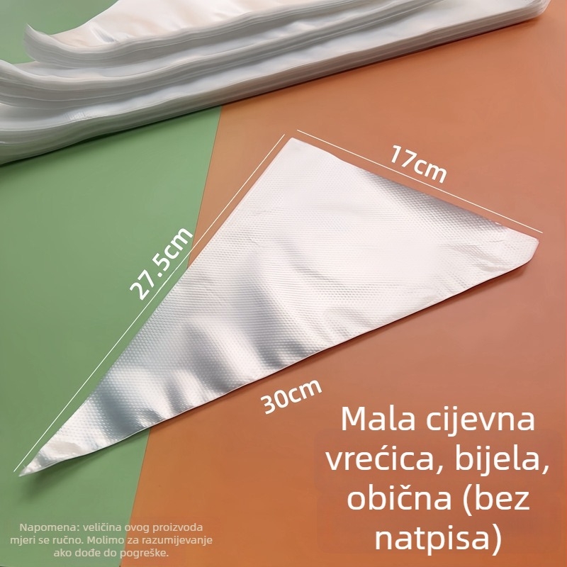Torba za ukrašavanje kolača i keksa, prozirna, čvrsta, prehrambene kvalitete
