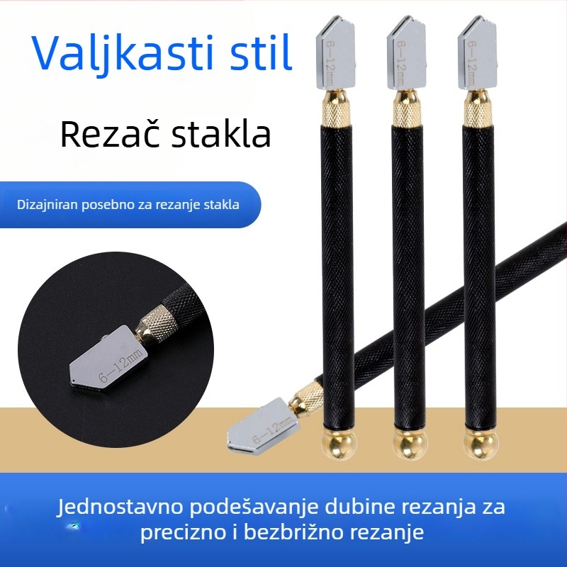 Rolni staklorez s uljem napunjenom karbidnom oštricom, ručni rezač pločica za kućnu upotrebu i podne pločice