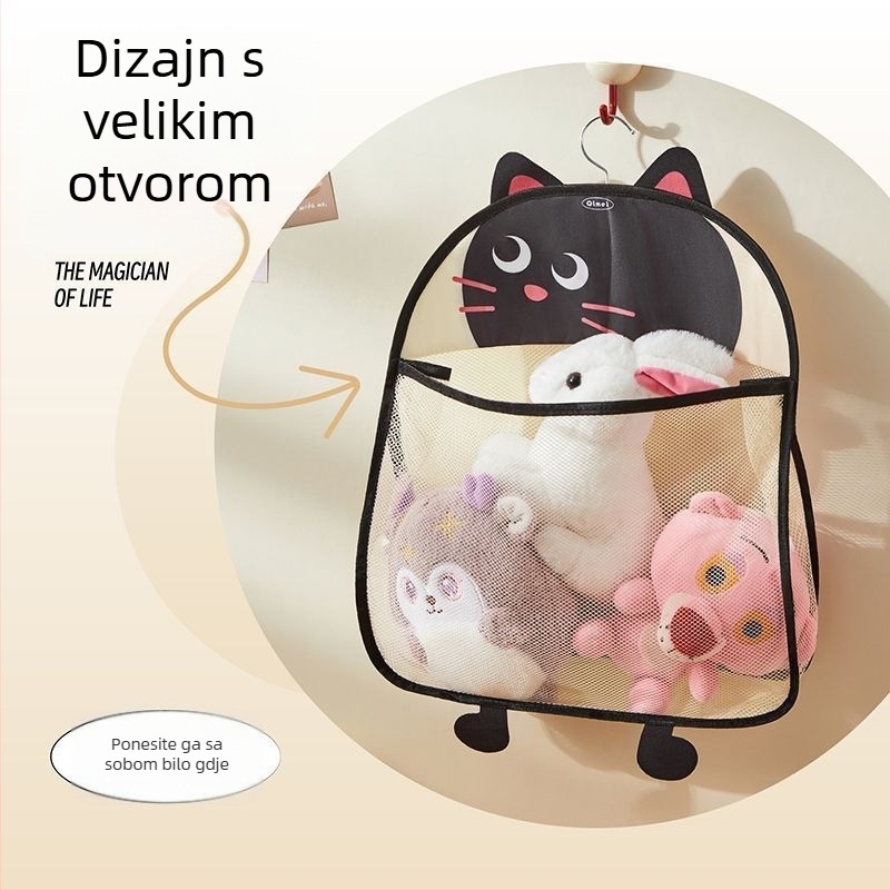 Vješeni organizator za donje rublje i čarape, kubični oblik, poliester + mreža, višenamjensko zidno skladištenje, za donje rublje i grudnjake