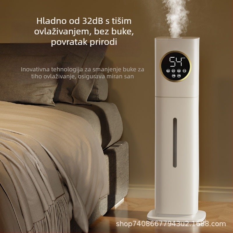 Ultrazvučni ovlaživač s UV filtracijom, podni model, 6.1–10 L spremnik, daljinsko upravljanje