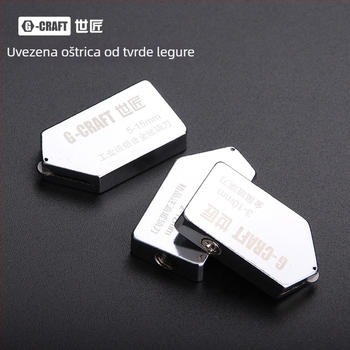 GCRAFT World Craftsman Rezač stakla s dijamantnim valjkom — valjkasti tip rezača za debelo staklo, aluminijska legura, 185 mm, kapacitet rezanja 5–15 mm, rezač pločica