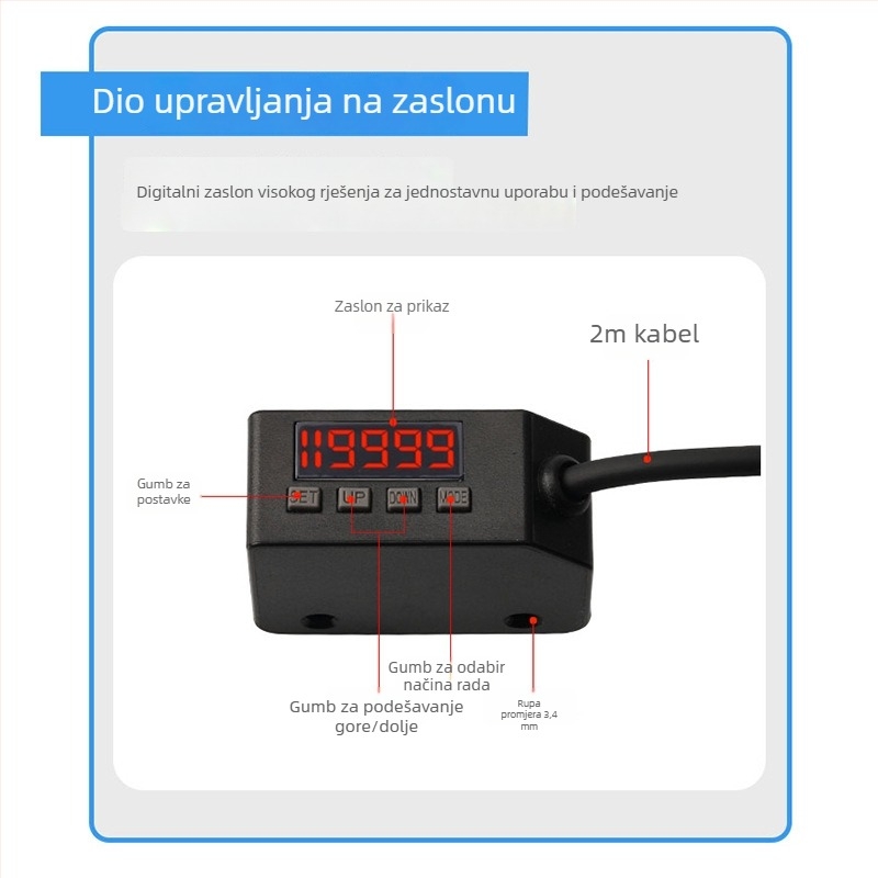 LX-101 senzor boje oznake, fotookidač, 12 V, za mehaničku opremu