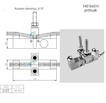 JHPY-1 Senzor naprezanja bočnog tlaka za žičanu sajlu, kapacitet 2 t