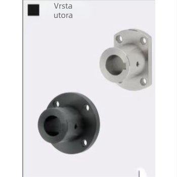 Aluminijski nosač vodilnog osovinskog s okruglim prirubnim ležištem, fiksna optička os, žlijeb za ključ 20/25